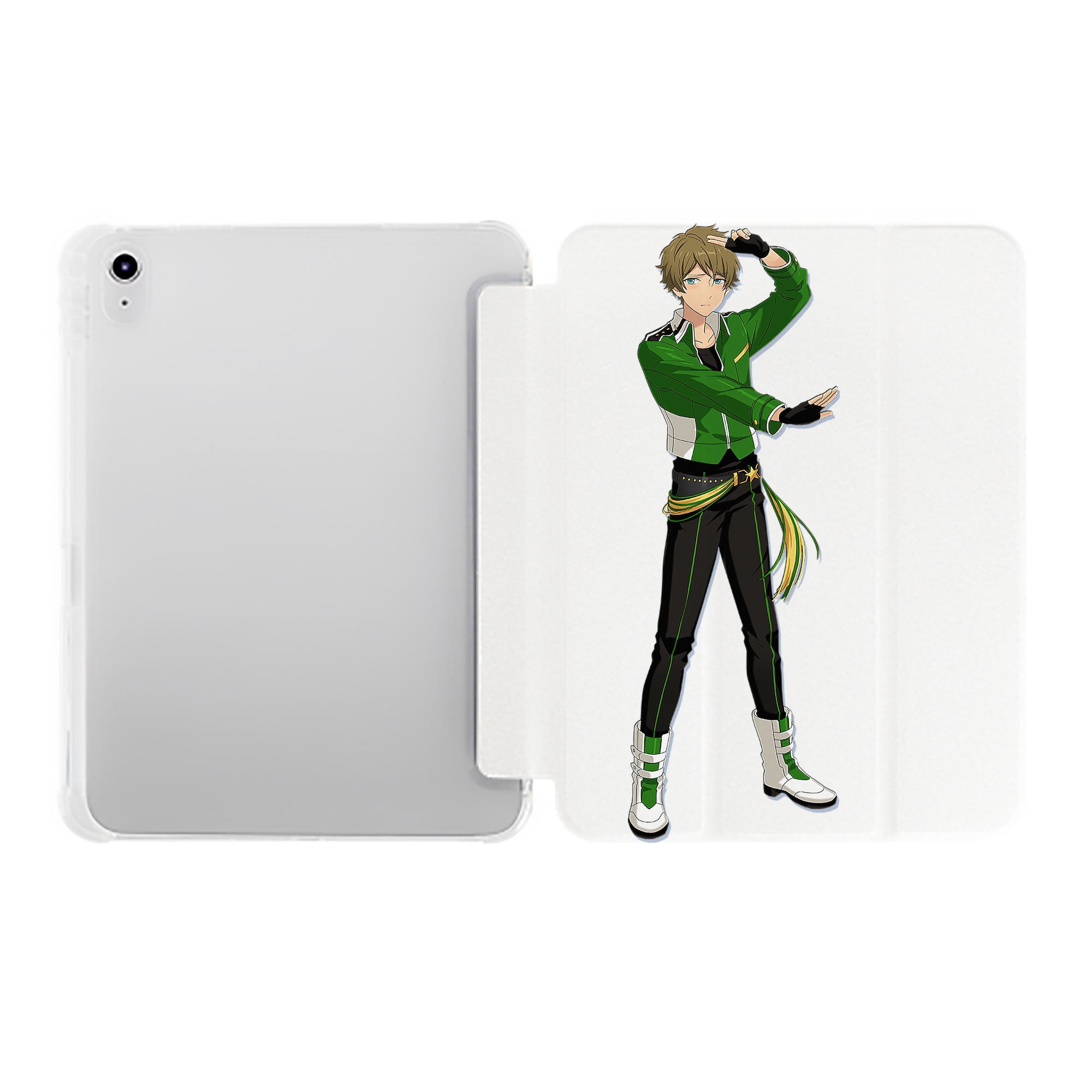 （画像用） あんさんぶるスターズ! Ensemble Stars IPad ケース ペン収納付き 三つ折りスタンド PUレザー×シリコン 対応機種9.5/10.5/10.9インチ
